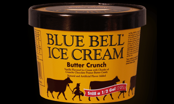Blue Bell Butter Crunch Ice Cream