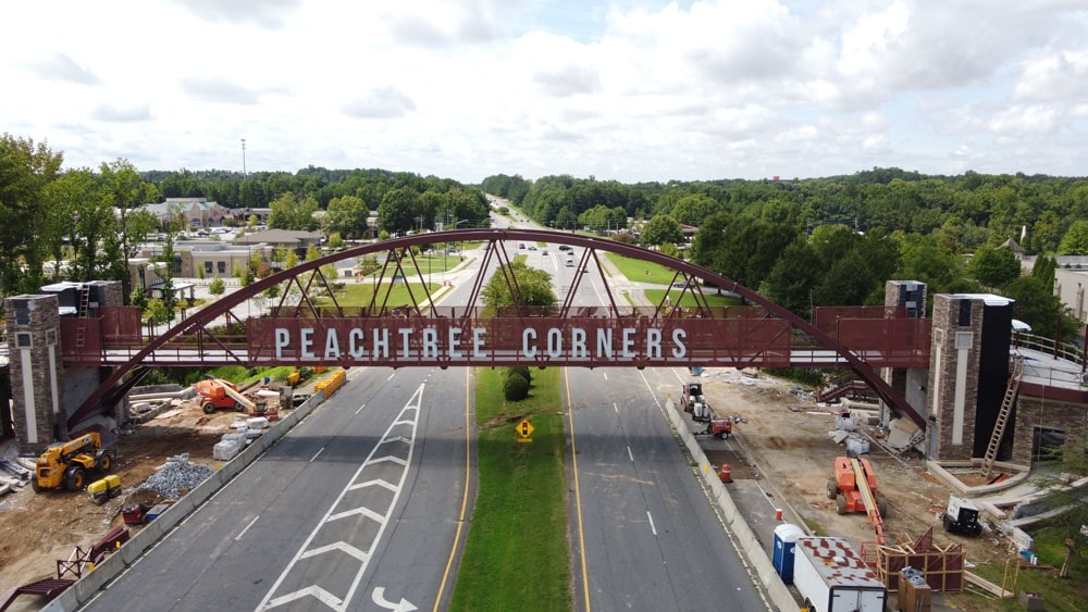 Progress Of The Peachtree Corners Pedestrian Bridge Peachtree Corners Magazine 8235