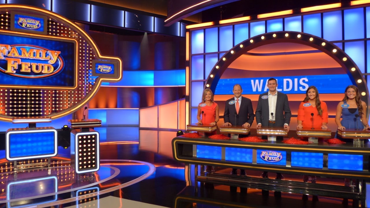 Stephen Curry and Family on the Set of Family Feud