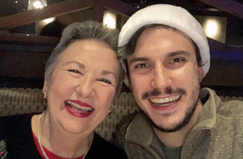 Nick Mason with his Mom