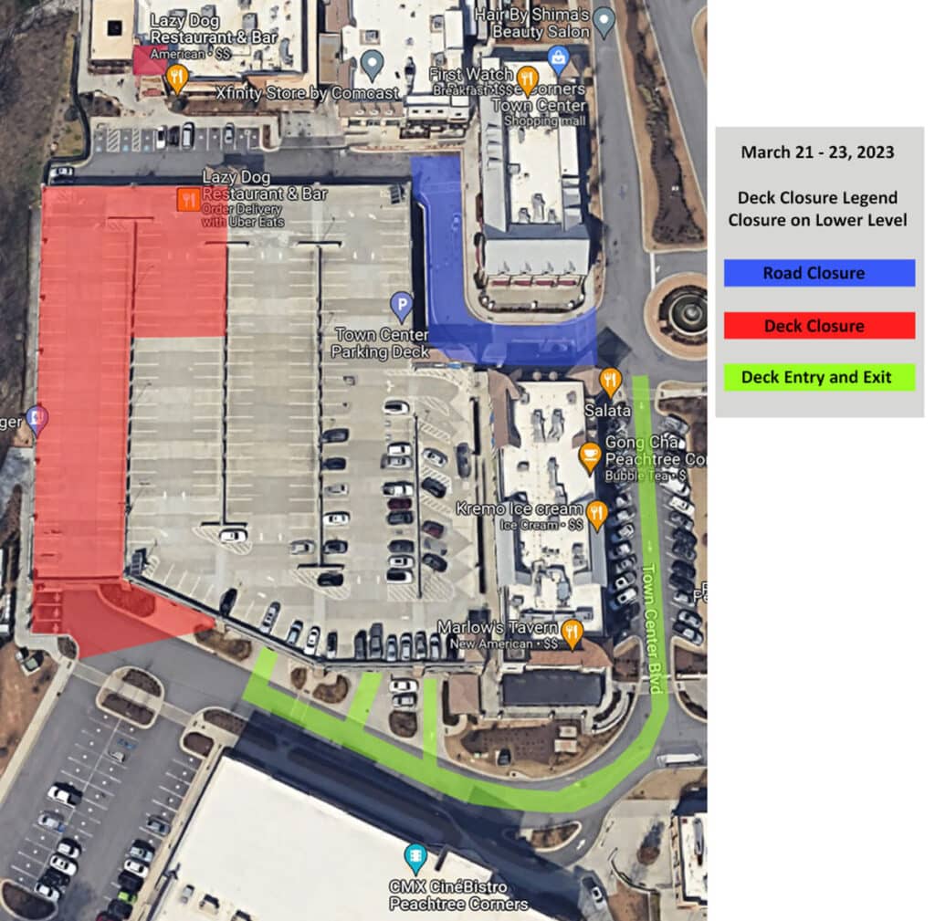 Parking Deck Closures Peachtree Corners Magazine