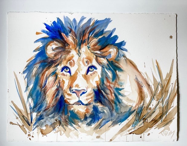 How to Use a Rigger Brush Watercolor Painting Lesson by Jennifer Branch