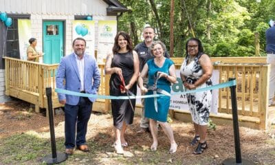 Left to right, Tom Bowers of Lennar, Lelja Prljaca of GHC, Adam Paterson of Lennar, Mandy Crater of Homeaid Atlanta and Karen Ramsey of GHC