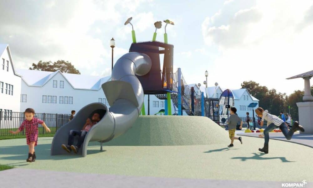 Peachtree Corners Town Green play-ground renderings of Phase II taking place in December. (Courtesy of the City of Peachtree Corners)