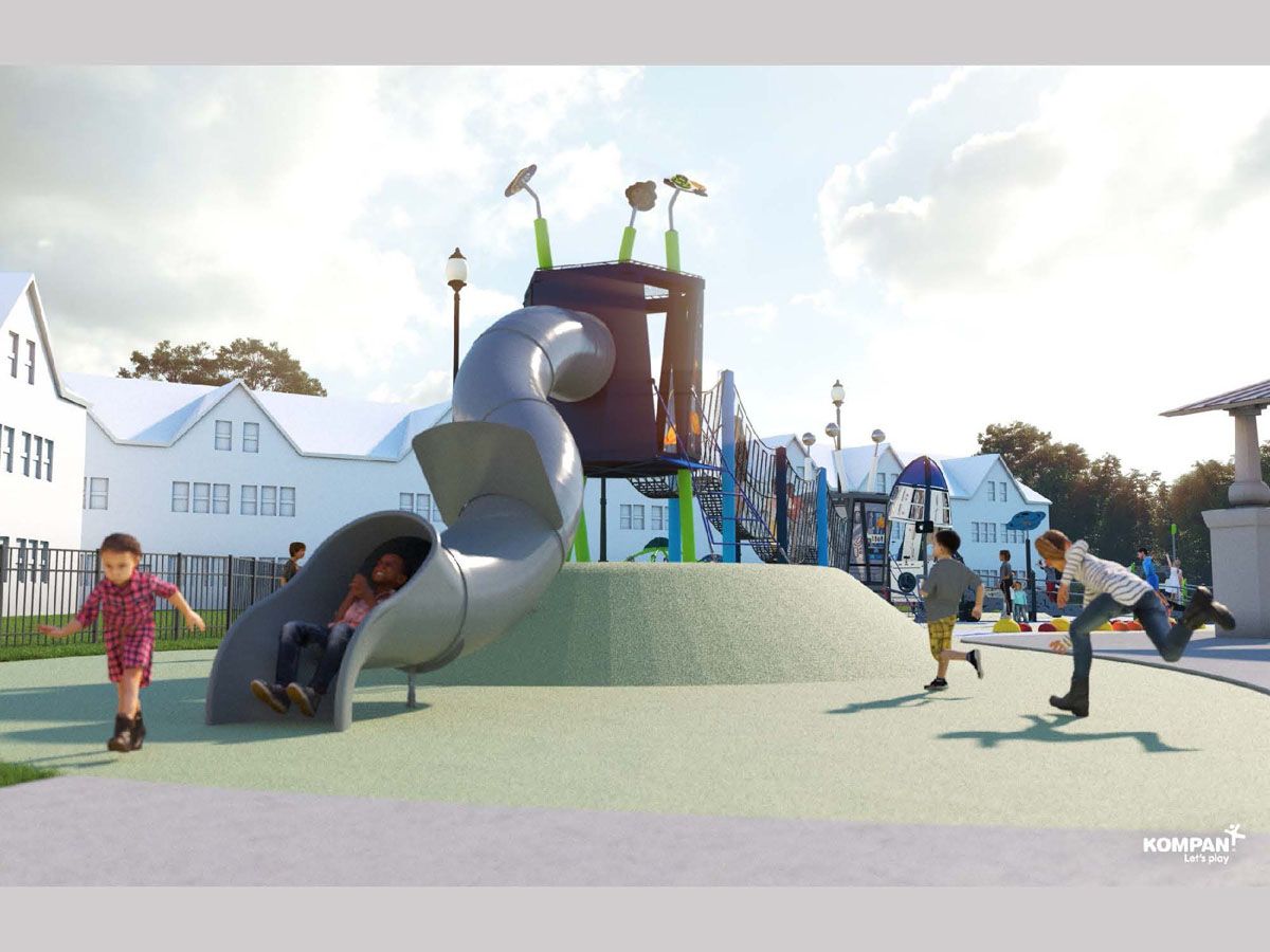 Peachtree Corners Town Green play-ground renderings of Phase II taking place in December. (Courtesy of the City of Peachtree Corners)