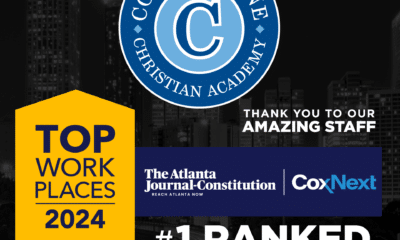 image with Cornerstone Christian Academy logo and Top Work Places 2024 banner