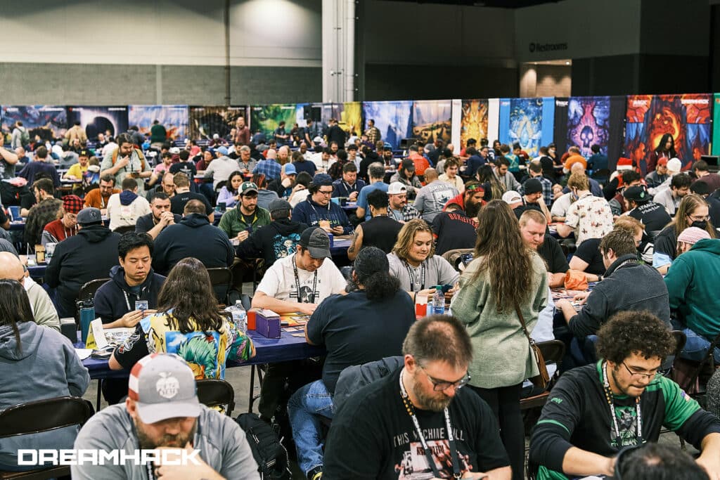 A room full of tabletop gamers at Dreamhack