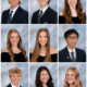 individual senior photos of nine students