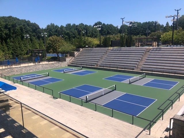 large outdoor pickleball court facility