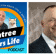 Shaun Adams and logo image for Peachtree Corners Life podcast