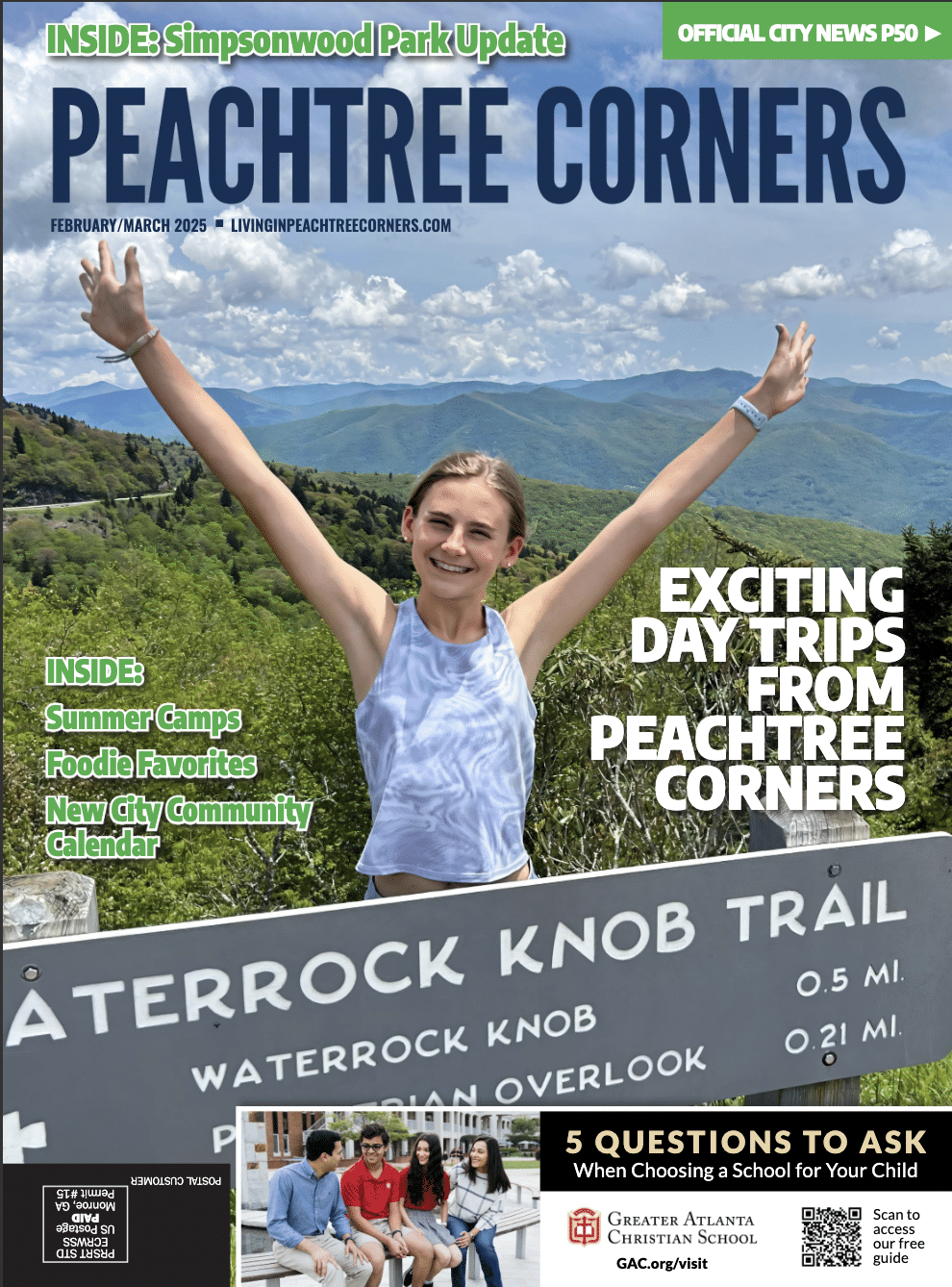 Cover of the February March 2025 issue of Peachtree Corners Magazine