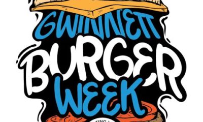 Colorful, illustrated Gwinnett Burger Week logo