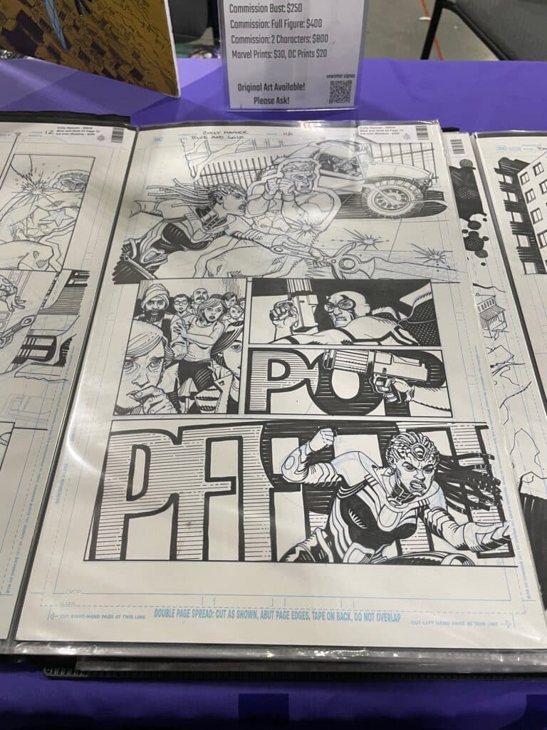 Comic book panels by Cully Hamner