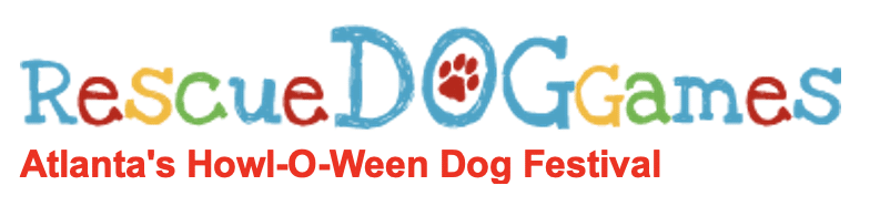 Colorful logo for Rescue DOG Games on a white background