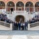 A group of MBA students from Emory in Monaco meeting Prince Albert II