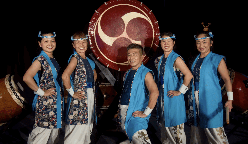 A group of traditional Japanese drummers who appear at JapanFest each year.